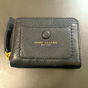 NWOT Women's Empire City Leather Zip Wallet Coin Purse In Black